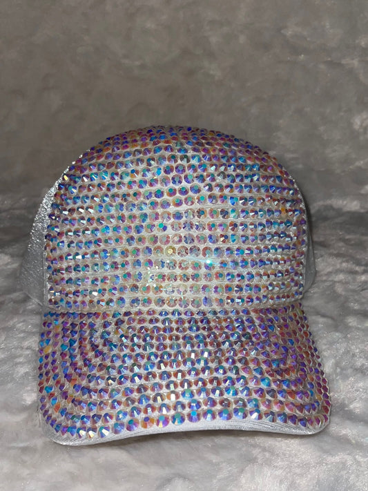 White Bedazzled Hat